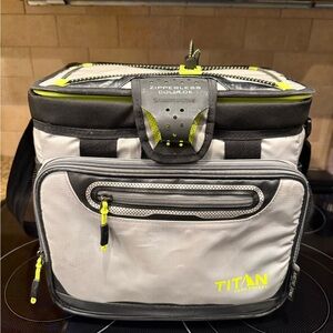 Titan Black and Gray lunch box Neon Yellow Highlights